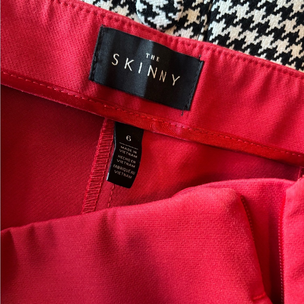 Vibrant Red Skinny Ankle Pants - Picture 5 of 5